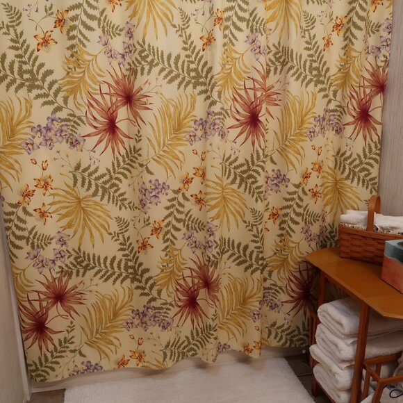 C&F Enterprises Botanical Print Fabric Shower Curtain - Picture 3 of 8